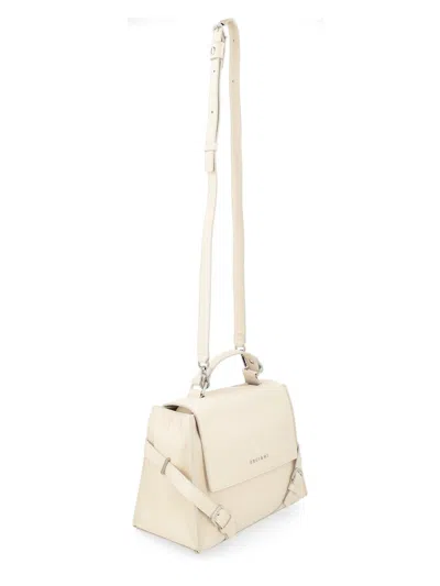 Shop Orciani Sveva Sense Small Leather Handbag In White