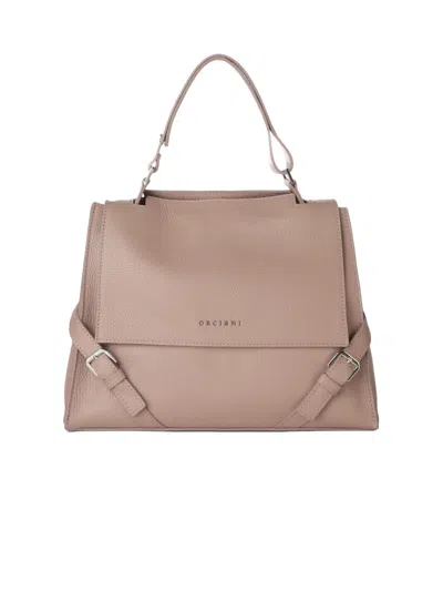 Shop Orciani Sveva Sense Small Leather Handbag In Pink