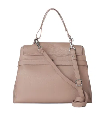 Shop Orciani Sveva Sense Small Leather Handbag In Pink