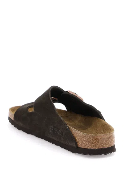 Shop Birkenstock Soft Footbed Arizona Mules In Marrone