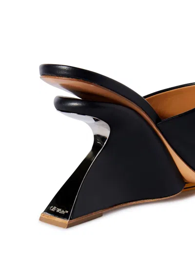 Shop Off-white Black Leather Mules