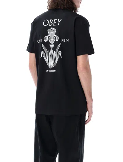 Shop Obey Iris In Bloom T-shirt In Black