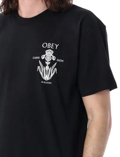 Shop Obey Iris In Bloom T-shirt In Black