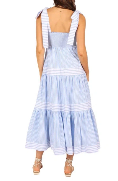 Petal And Pup Petal & Pup Bella Stripe Cotton Maxi Dress In Blue