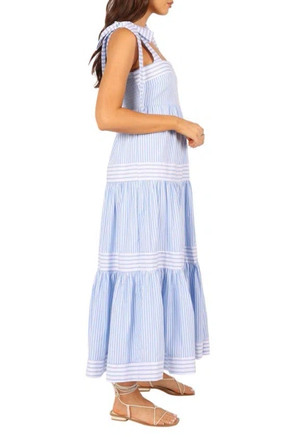 Petal And Pup Petal & Pup Bella Stripe Cotton Maxi Dress In Blue