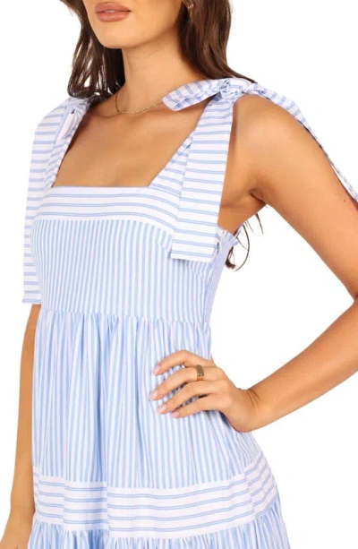 Petal And Pup Petal & Pup Bella Stripe Cotton Maxi Dress In Blue