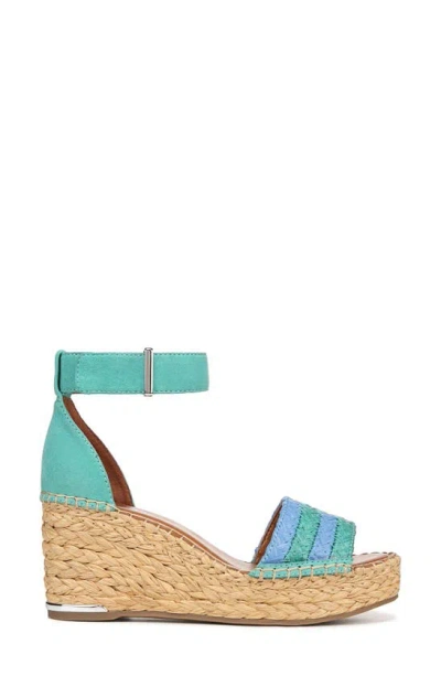 Shop Franco Sarto Clemens Espadrille Platform Wedge Sandal In Turquoise