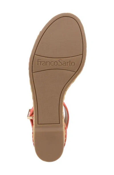 Shop Franco Sarto Clemens Espadrille Platform Wedge Sandal In Orange
