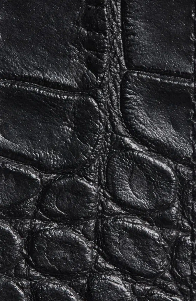 Shop Ted Baker London Fabiar Croc Embossed Belt In Black