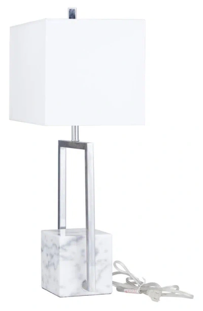 Shop Vivian Lune Home Marble Table Lamp In Silver