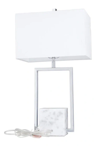 Shop Vivian Lune Home Marble Table Lamp In Silver