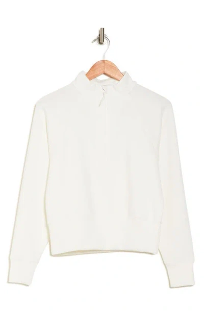 Shop Kyodan Scuba Half Zip Pullover In Blanc De Blanc