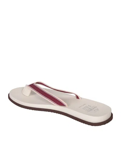 Shop Brunello Cucinelli Sandals In Bordeaux