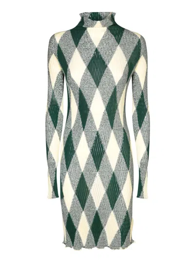 Shop Burberry Dresses In Green