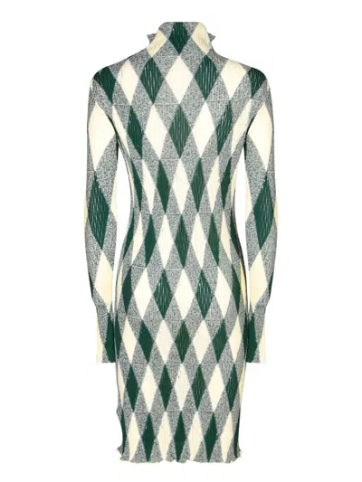 Shop Burberry Dresses In Green