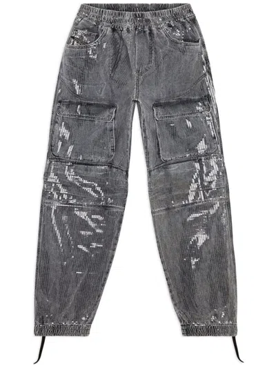 Shop Diesel Straight Jeans D-mirt 0pgac In Gray