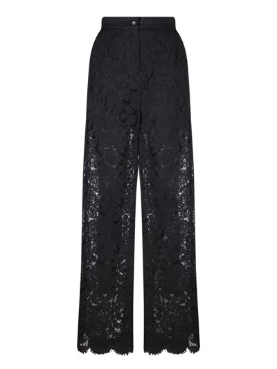 Shop Dolce & Gabbana Trousers In Black