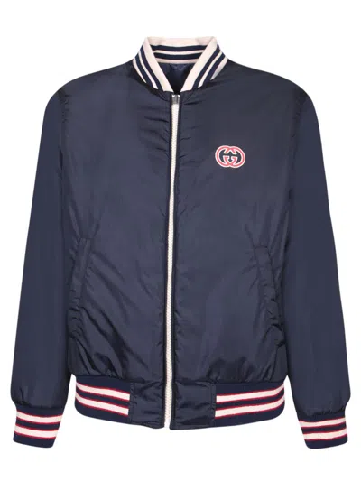 Shop Gucci Jackets In Blue