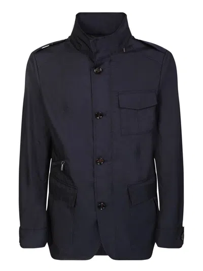 Shop Moorer Three-quarter Coats In Blue