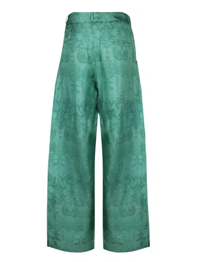 Shop Pierre-louis Mascia Trousers In Green