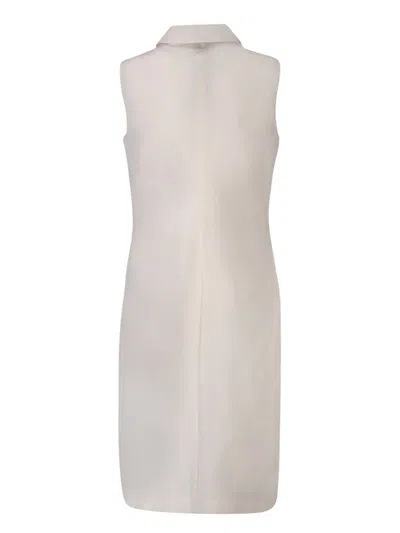 Prada White Faille Dress In White