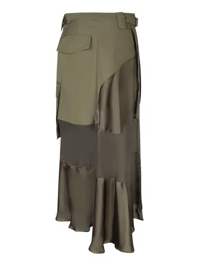 Shop Sacai Skirts In Green