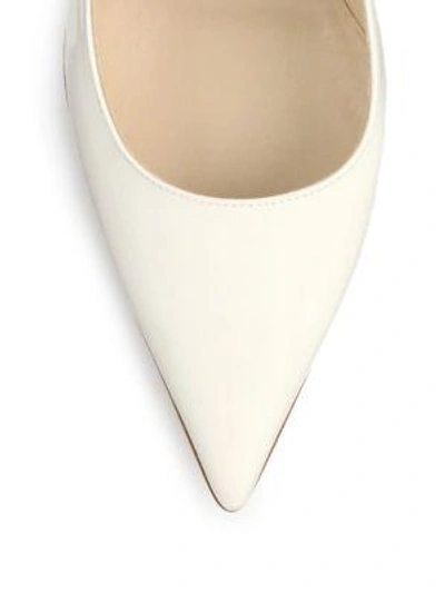 Shop Jimmy Choo Abel Patent Leather Pumps In White