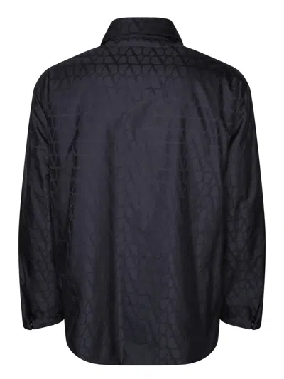 Valentino Black Toile Iconographe Reversible Shirt In Black