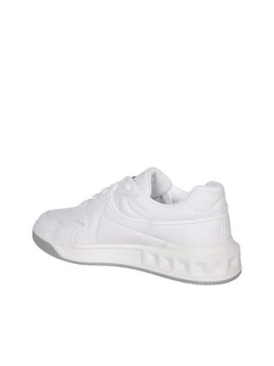 Valentino Leather Sneakers With Iconic Stud In White