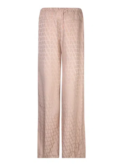 Shop Valentino Trousers In Pink