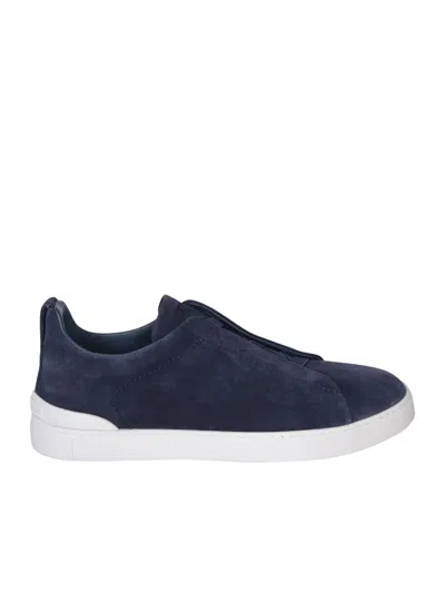 Shop Zegna Sneakers In Blue