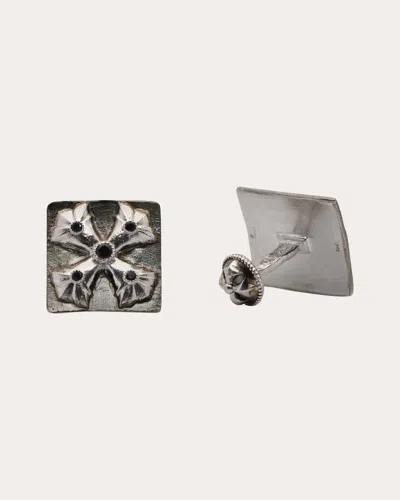 Armenta Romero Maltese Cross Square Cuff Links In Silver