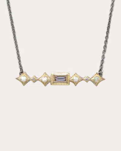 Armenta Women's Old World Crivelli 18k Gold, Sterling Silver, Diamond, Opal & Morganite Bar Necklace In Gold