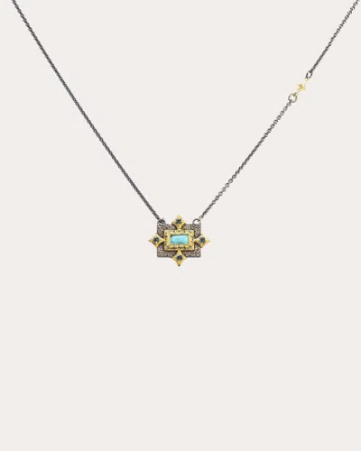 Shop Armenta Women's Turquoise Rectangle Pendant Necklace In Blue
