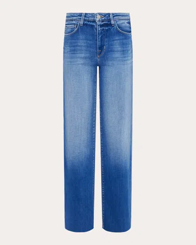 Shop L Agence Women's Scottie Wide-leg Jeans In Blue