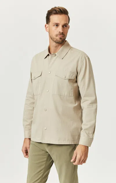 Shop Mavi Double Pocket Overshirt In Pure Cashmere In Beige