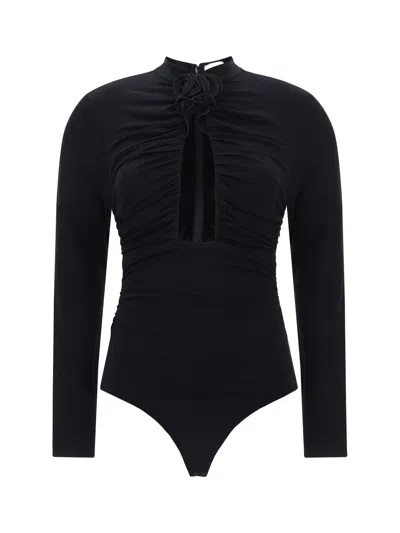 Shop Magda Butrym Bodysuit In Black