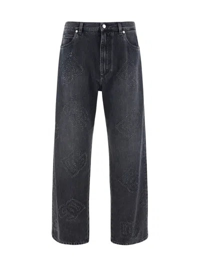 Shop Dolce & Gabbana Denim Pants In Variante Abbinata