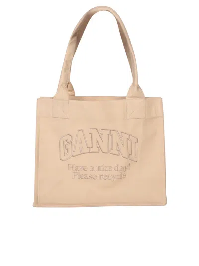 Shop Ganni Bags In Beige