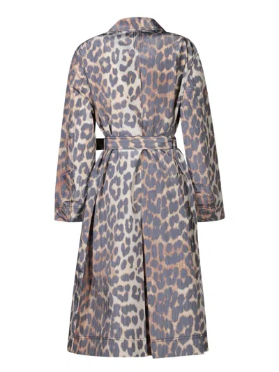 Shop Ganni Trench Coats In Multi
