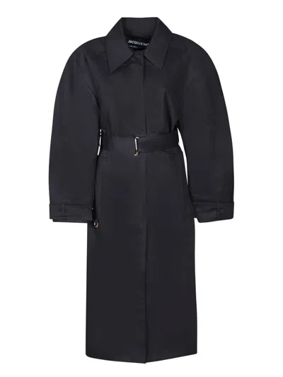 Shop Jacquemus Trench Coats In Black