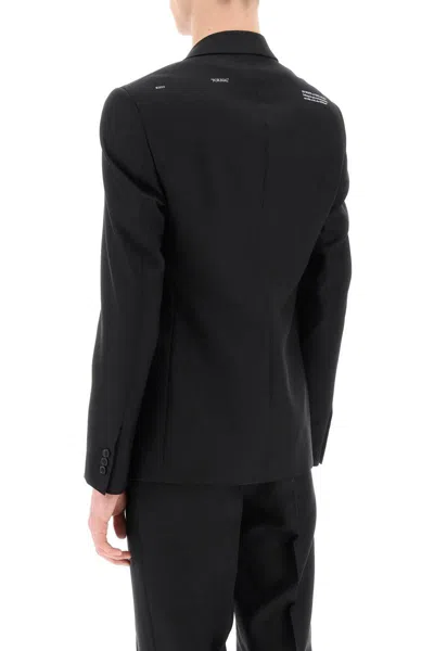 Shop Off-white Corporate Slim Jacket In Black