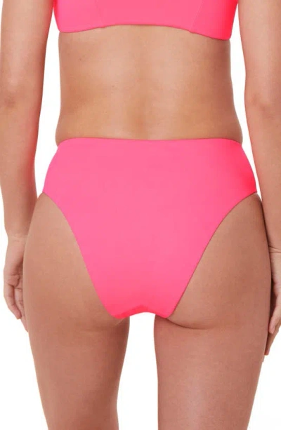 Andie The '90s High Waist Bikini Bottoms In Neon Grapefruit