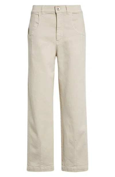 Shop Eleventy Straight Leg Bull Pants In Sand