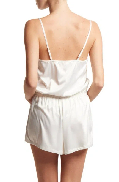 Shop Hanky Panky Happily Ever After Lace & Satin Romper In Light Ivory