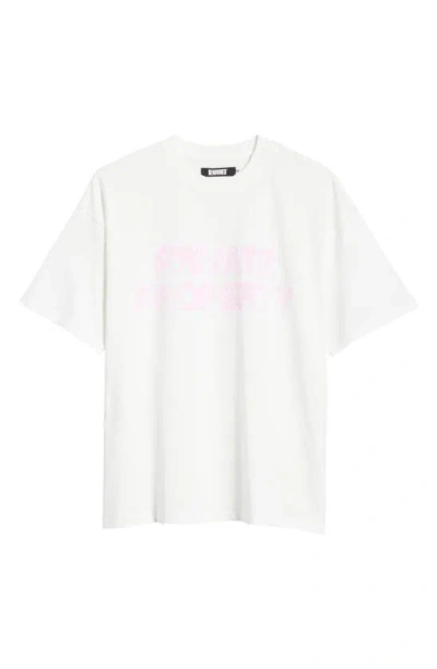 Shop Renowned Private Property Cotton Graphic T-shirt In White