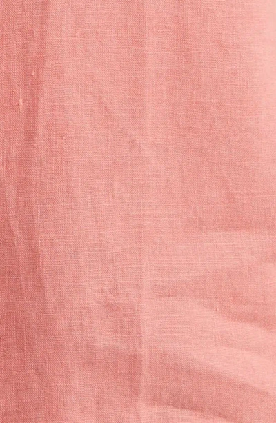Peter Millar Coastal Garment Dyed Linen Button-up Shirt In Clay Rose