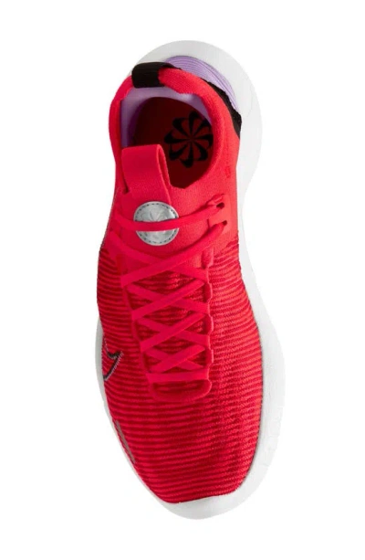Shop Nike Free Run Flyknit Next Nature Running Shoe In Bright Crimson/ Black/ Red