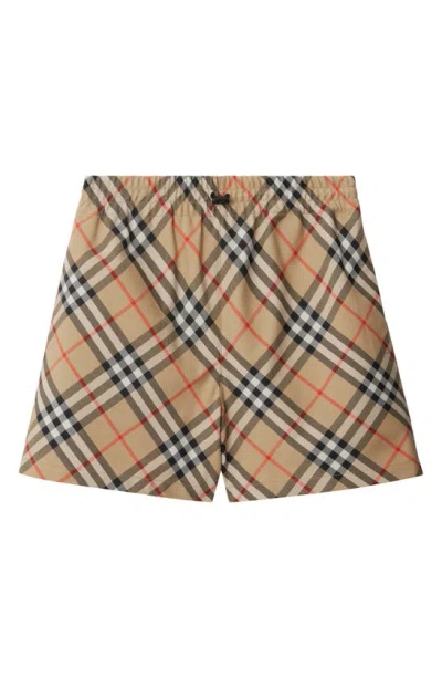 Burberry Sand Beige Shorts In Sand Ip Check