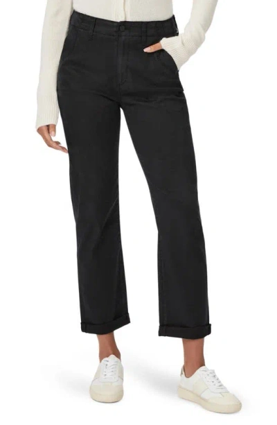 Shop Paige Drew Relaxed Straight Leg Pants In Vintage Black